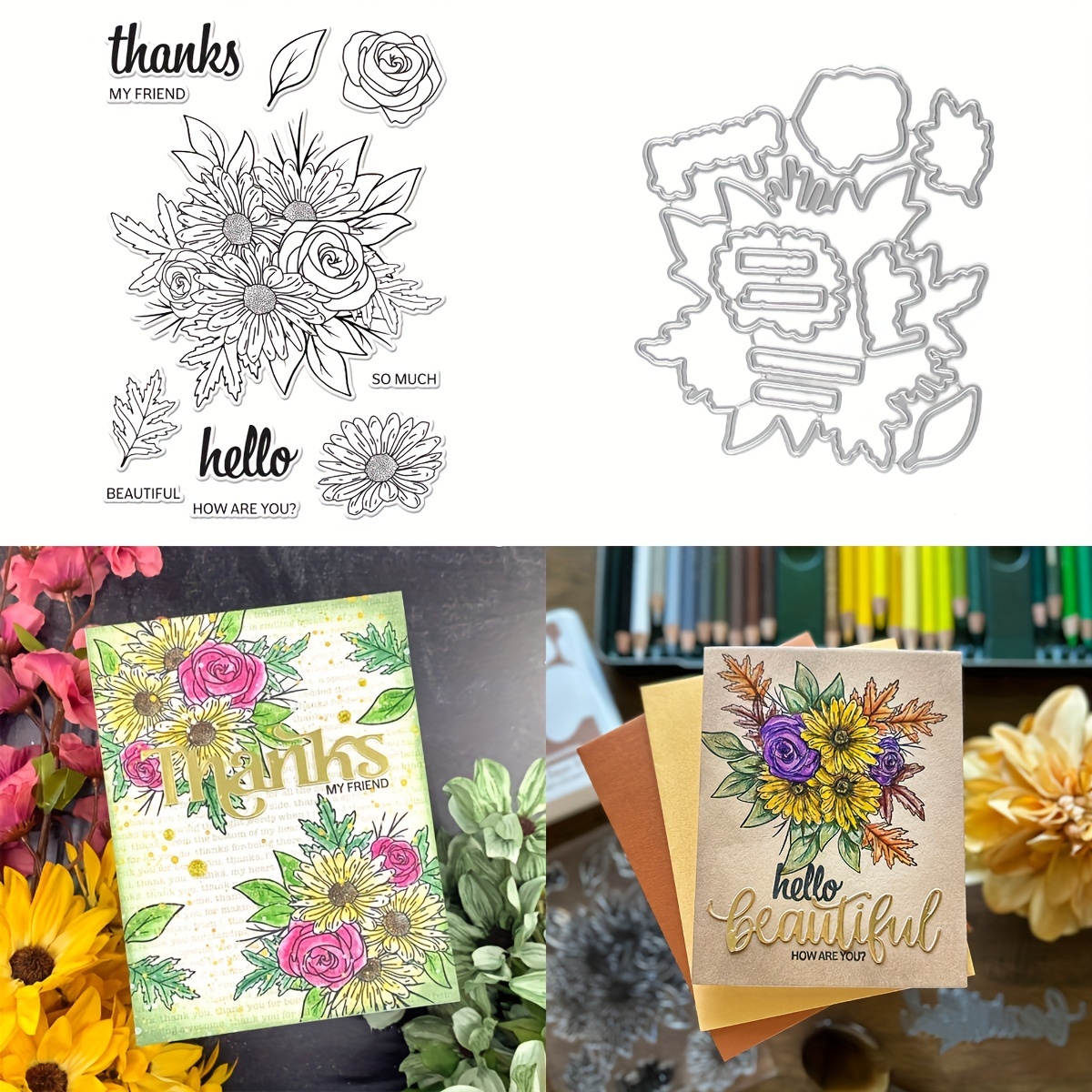 Flower Stamps - Temu