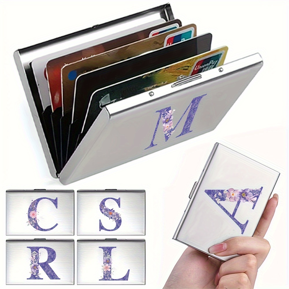 

Holds 6 Cards Card Holder Rfid Blocking Aluminum Alloy Card Box Slim Wallet Anti-theft Credit Card Holder Thin Case