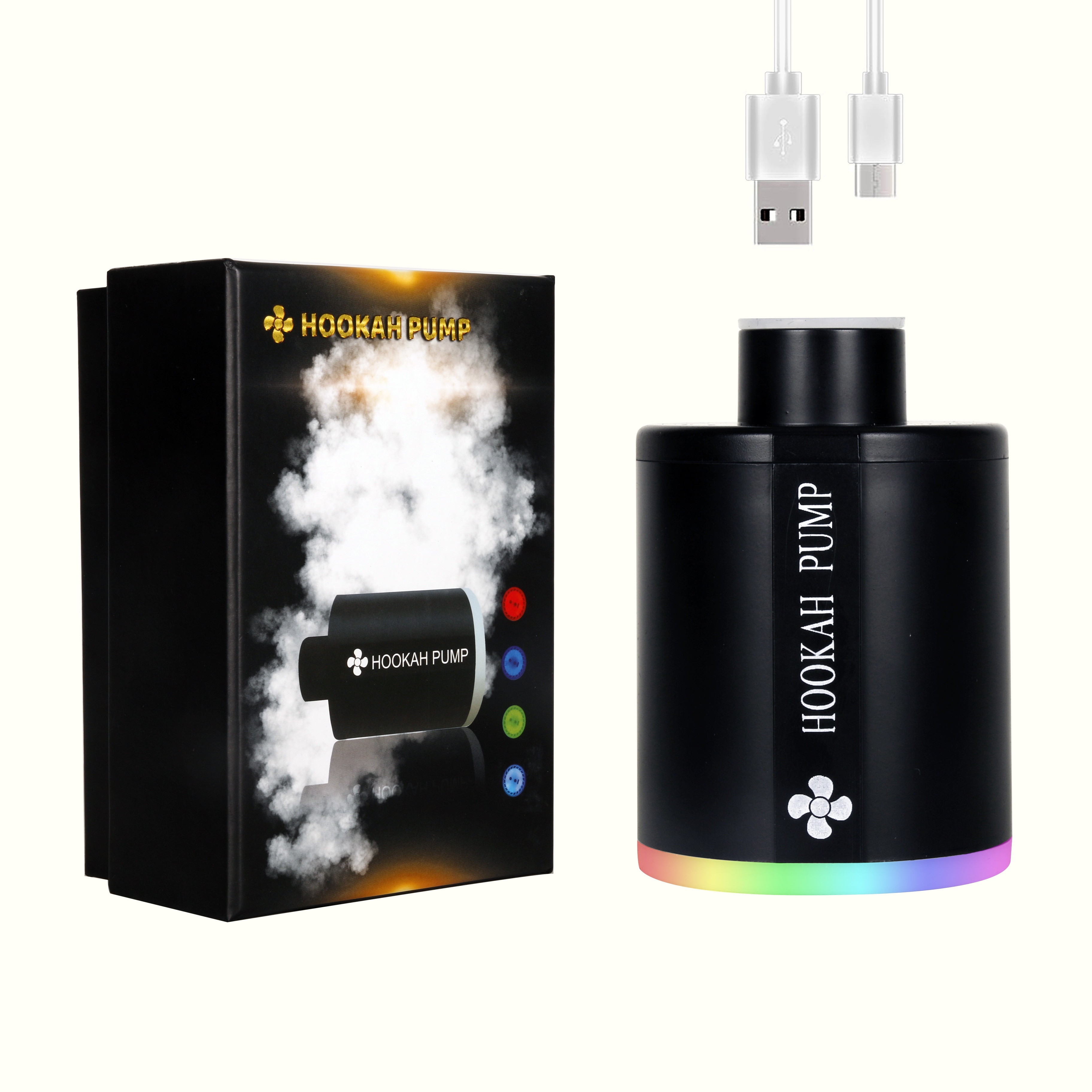 LOMINT narghilè Pump Mini pompa ad aria elettronica portatile Shisha  Charcoal Starter con batteria ricaricabile da 1300 mAh potente motore