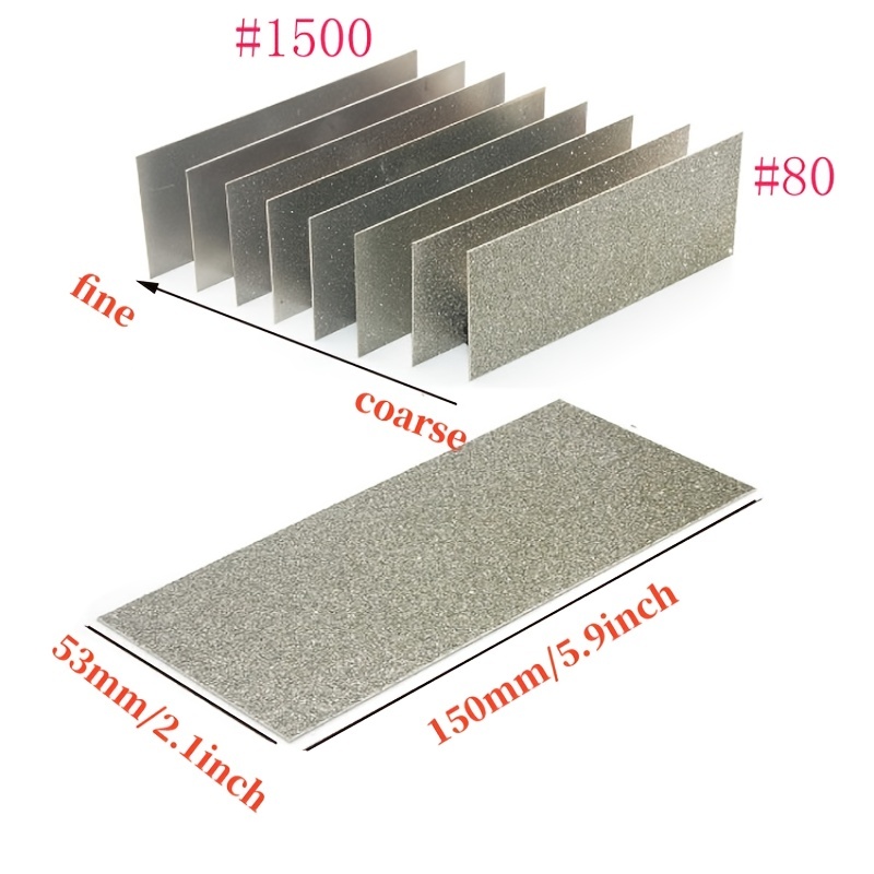 Diamond Sharpening Stone Grit 400/600/1000/1200 Diamond Plate Honing Stone  5.9 inch 