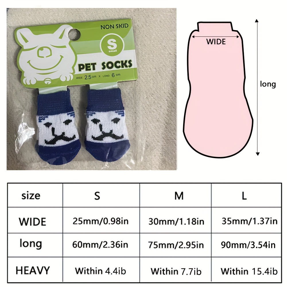 Dog Socks for Small Medium Dogs Non Slip Skid Pet Puppy Doggie Grip Socks  Paw Protectors Indoor for Hardwood Floor Protection - AliExpress