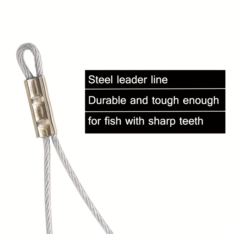  Dyxssm Fishing Hook and Leader, Fishing Rig Hooks with Wire Line  Leader (10#) : Sports & Outdoors