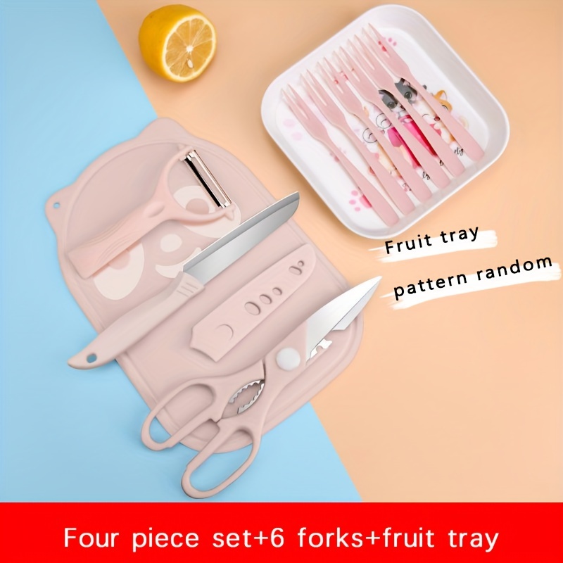 Kitchen Set With Mini Camping Plastic Cutting Board Knife - Temu