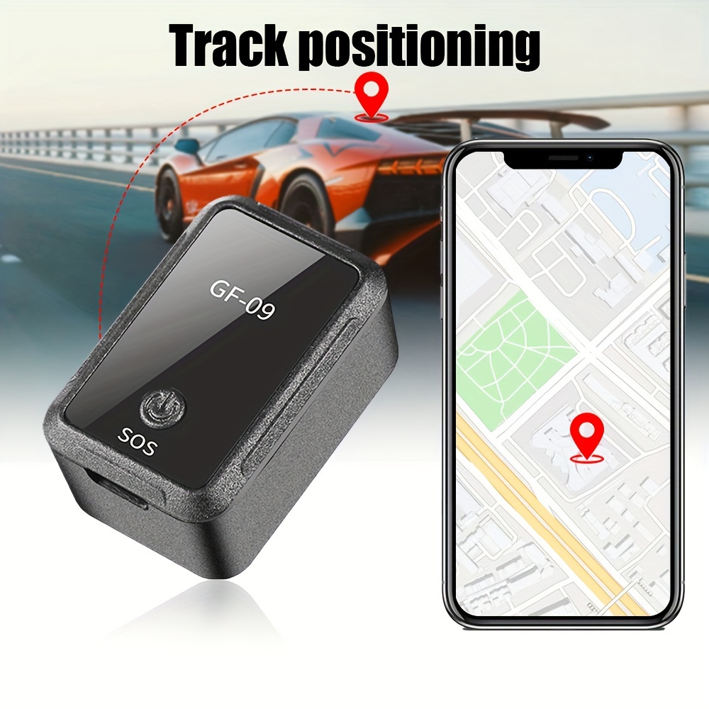 Dispositivo de Mini Posicionador GPS Localizador de coches en tiempo real  Dispositivo de seguimiento GSM/GPRS APP Control remoto GF-09,Dispositivo de