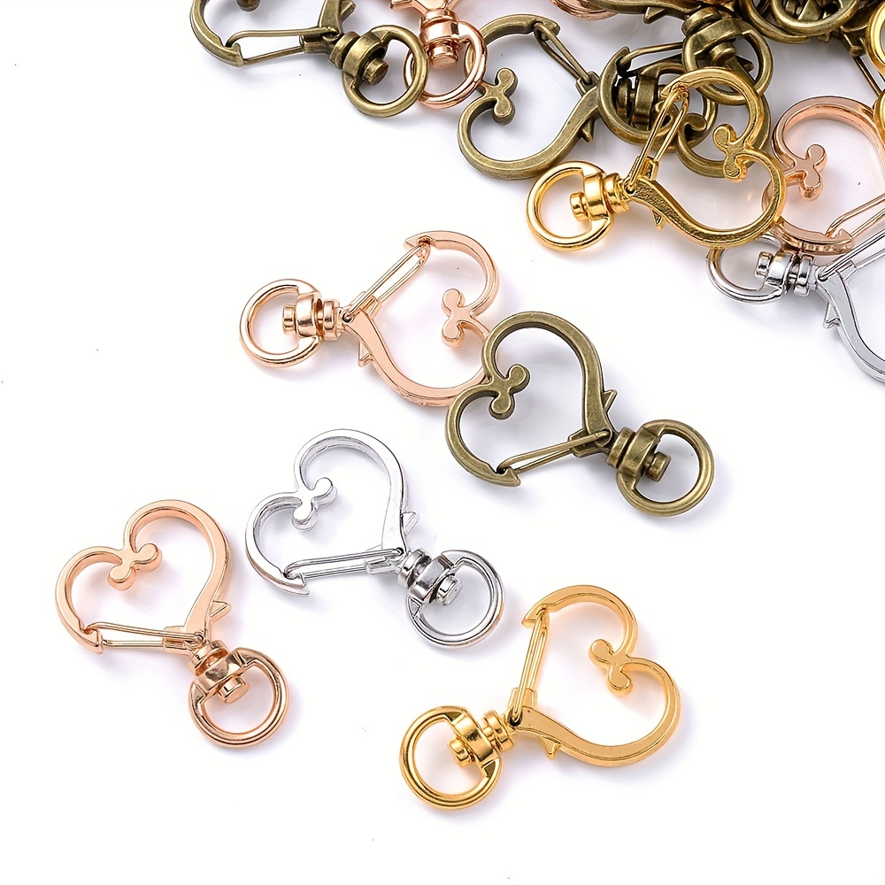 Heart Shape Alloy Metal Lobster Claw Clasps Swivel Snap Hook - Temu