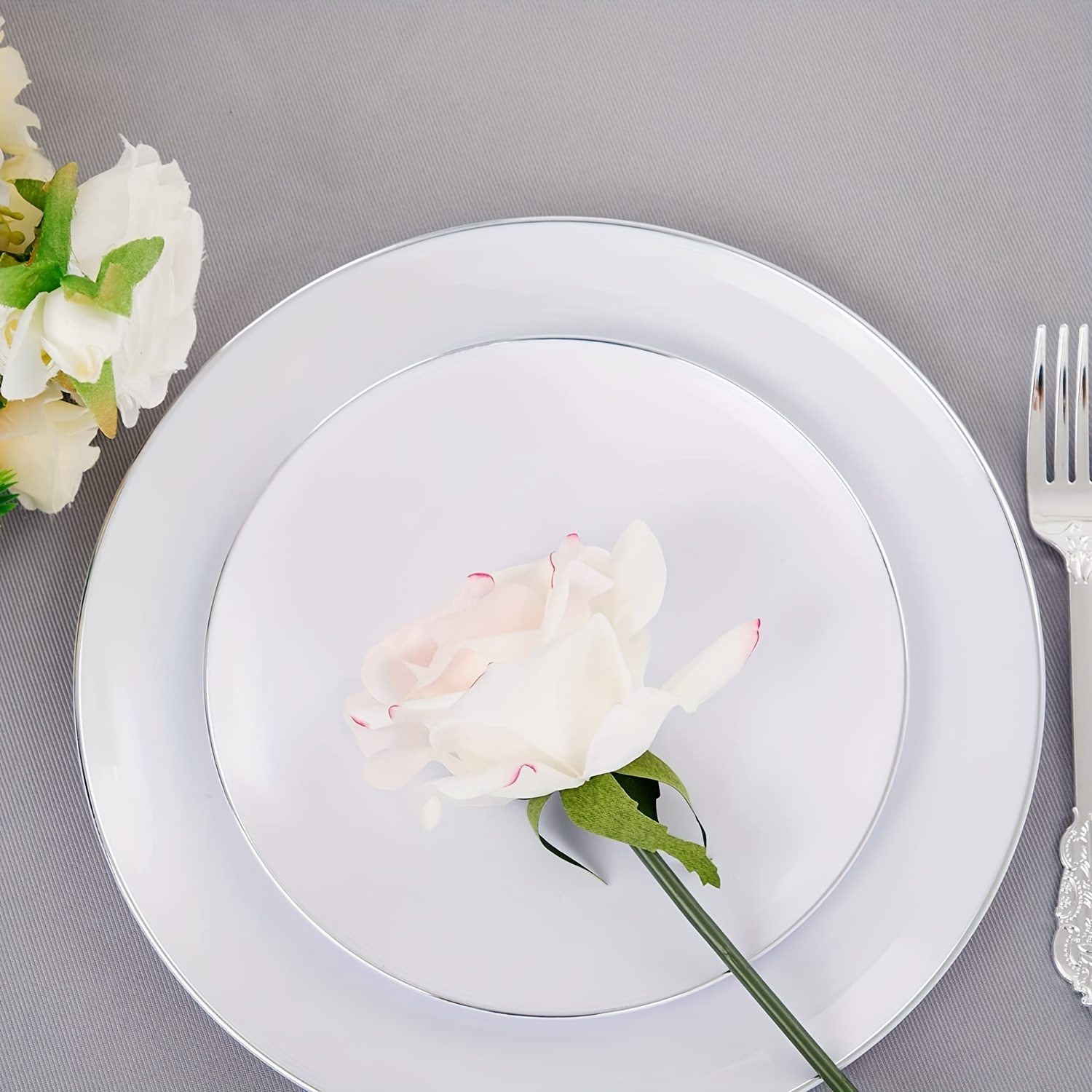 Platos desechables para fiestas boda bodas elegantes con vasos