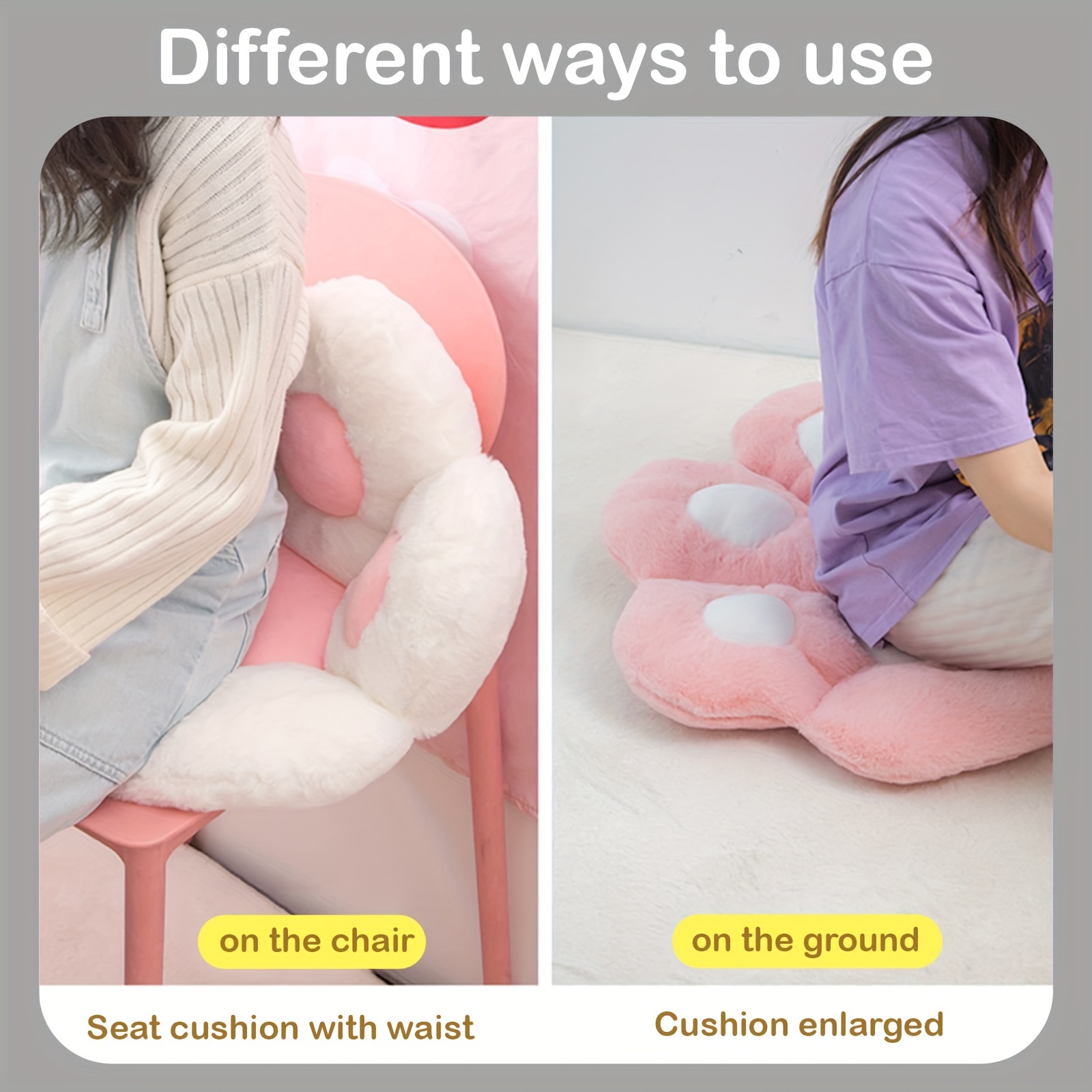 Cat Paw Cushion Lazy Sofa Office Chair Cushion Bear Paw Warm Floor Cute  Seat Pad for Dining Room Bedroom Comfort Chair for Children's Birthday  Gifts