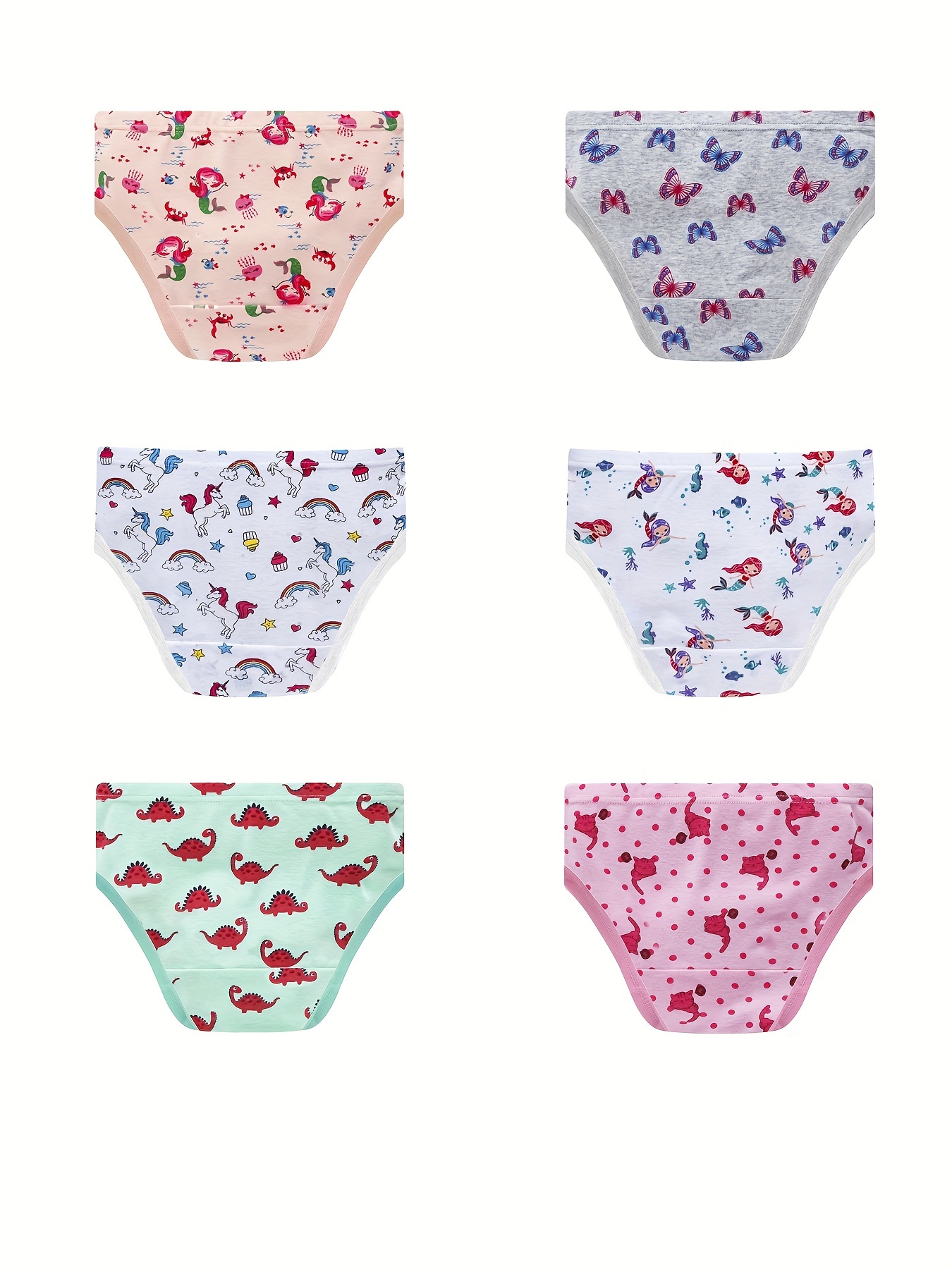  Happy Cherry Little Girls' Soft Cotton Underwear Kids Cool  Breathable Comfort Panty Briefs Toddler Panties: Clothing, Shoes & Jewelry