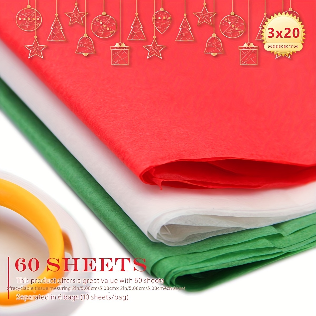 Premium Quality Gift Wrapping Paper Red Green White Assorted - Temu
