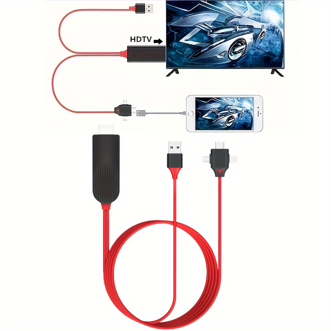 Adaptateur USB femelle vers HDMI mâle HDTV Pour Smartphone et  tablette-connexion direct télévision au téléphone