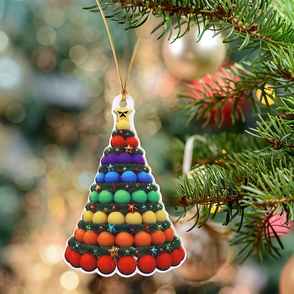 Christmas Tree Ornaments Hanging Velvet Star Decorations For - Temu