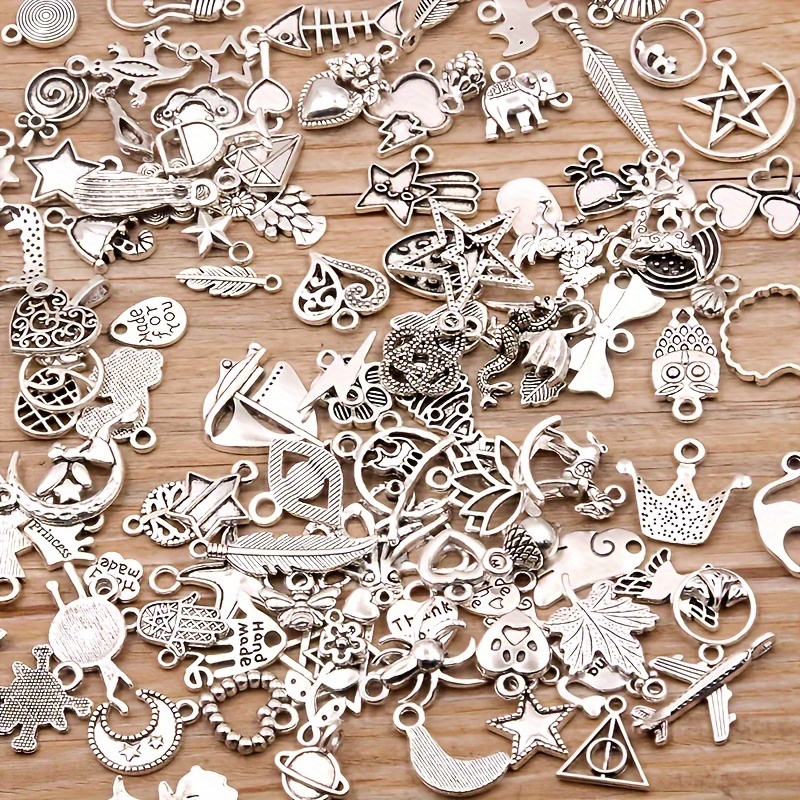 30pcs Metal Mixed Charms DIY Vintage Bracelet Pendant Necklace Accessories  For Jewelry Making Findings