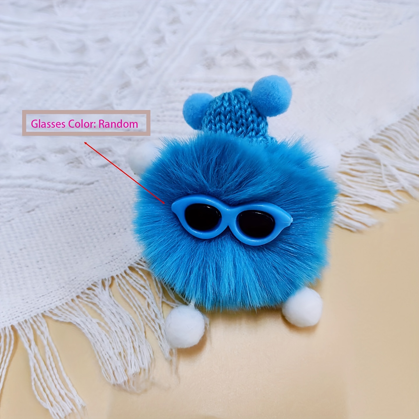 New Colorful Cute Fur Ball Color Briquettes Furry Diy Buckle - Temu