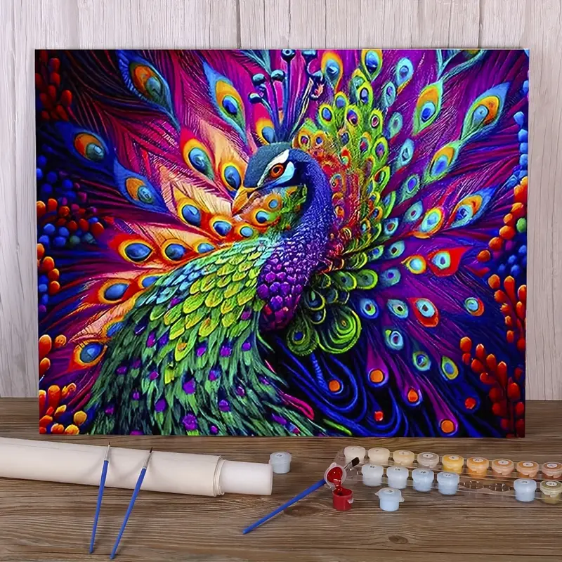 Bird Modern Wall Art Canvas - DIY Paint By Number - Paint by