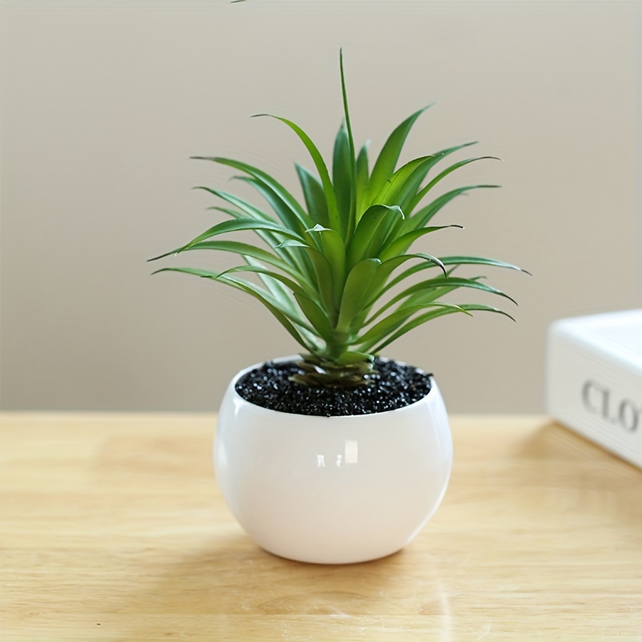THE BLOOM TIMES 2 Pcs Fake Plants for Bathroom/Home Office Decor, Small  Artificial Faux Greenery for House Decorations (Potted Plants)