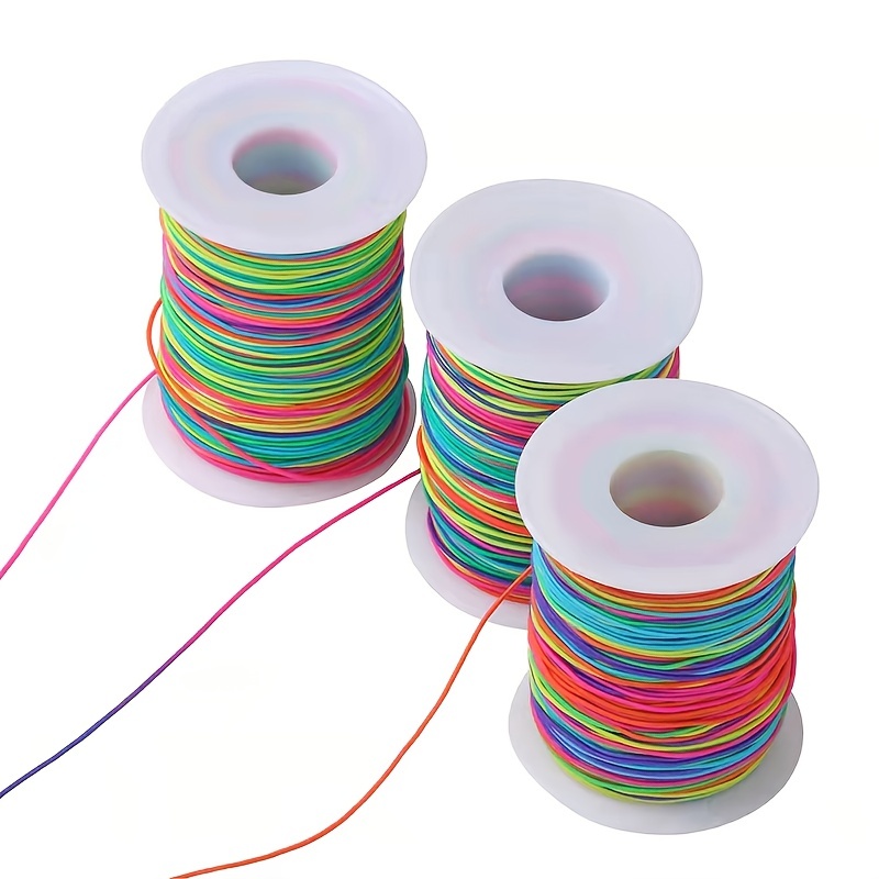Bracelet String Elastic Cord 1MM Stretchy String for Bracelet Making,  Rainbow Elastic String Thread Rope for Bracelets, Jewelry Making,  Necklaces