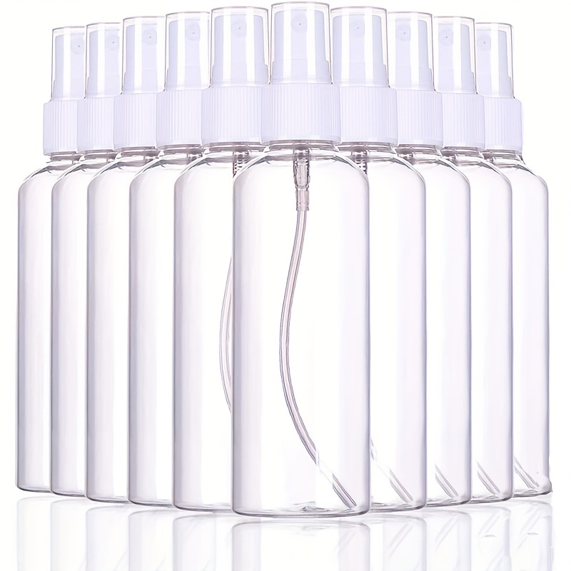 6pcs bouteilles de pulvérisation claires à brume fine avec pompe,  réutilisables petites bouteilles en plastique rechargeables