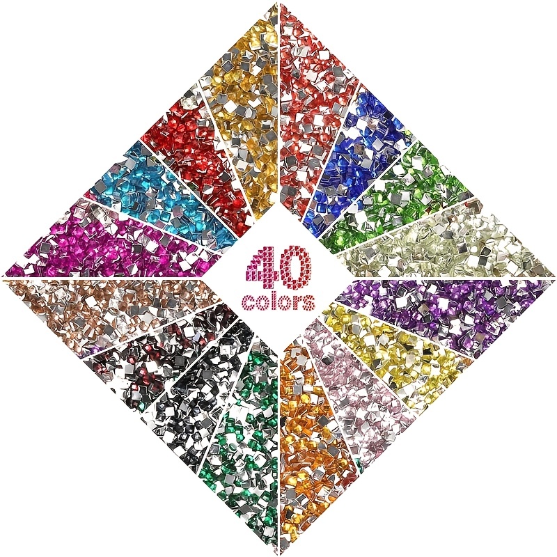  Kit de accesorios de pintura de diamantes, 5D, cuentas de punto  de repuesto para adultos, herramienta de cera de bordado de bricolaje, 30  colores, 1500 gemas redondas, 3 pegamento de pintura