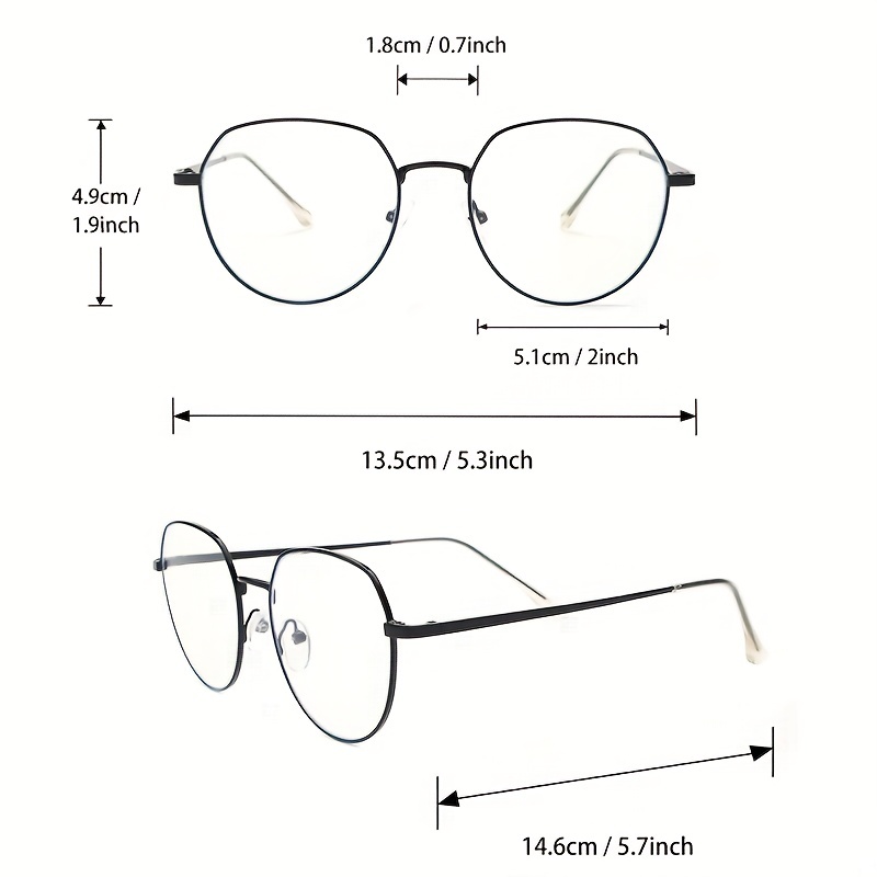 1pair Round Edge Face Repair Glasses