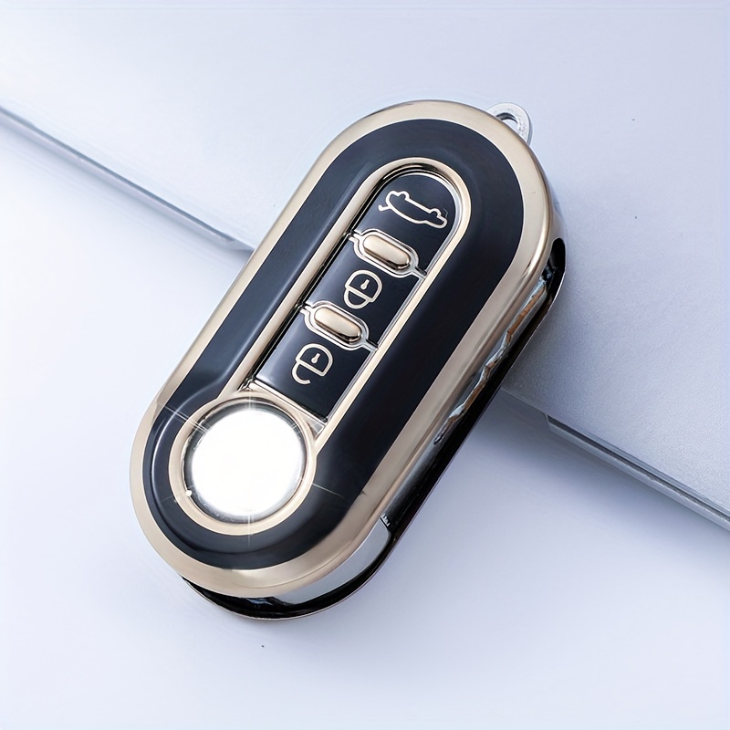 Für Fiat 500e Auto Remote Key Case Silikon kette Schlüssel