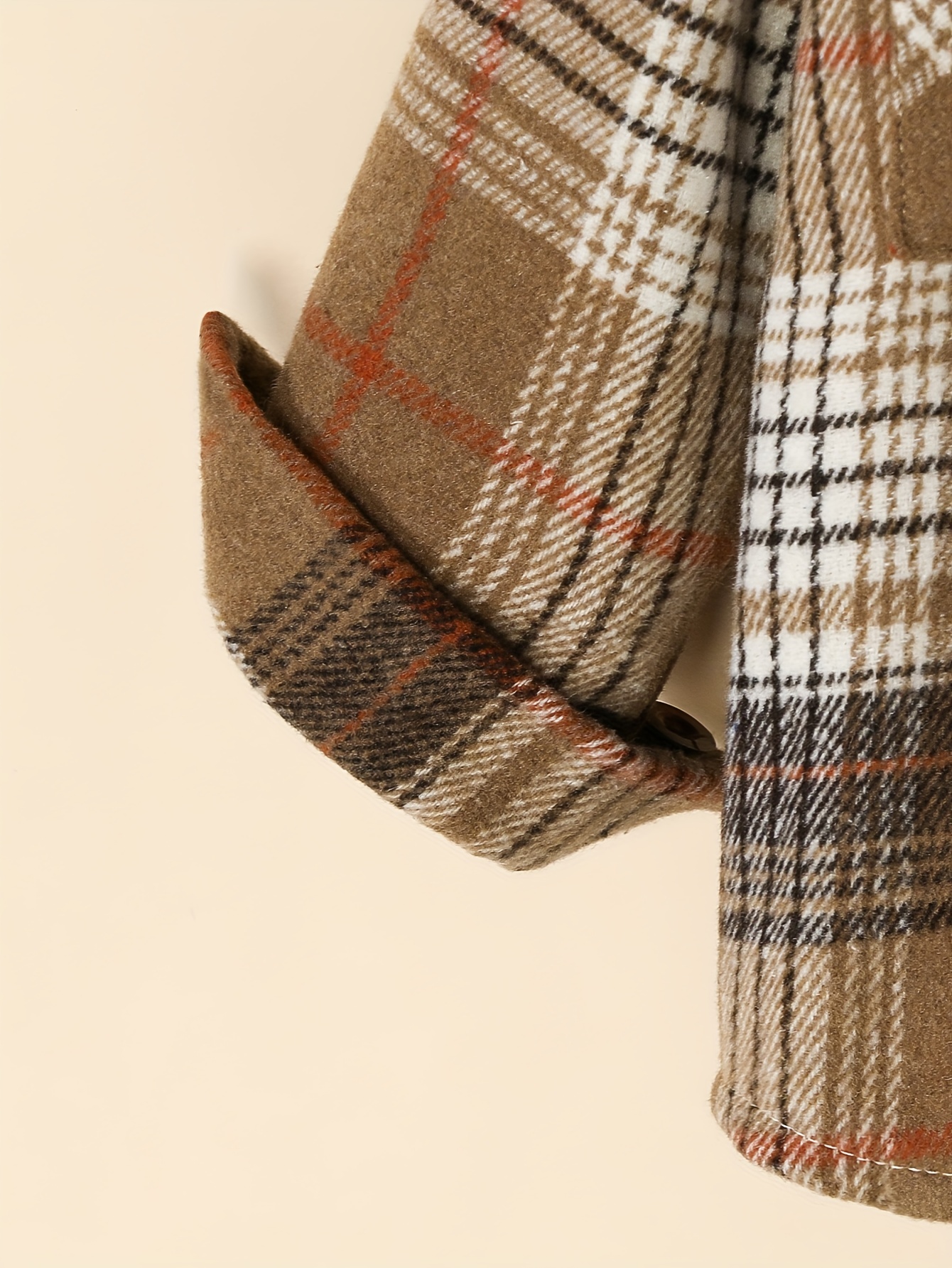 Boy's Hooded Plaid Long Sleeve Button Shirt Pockets Temu