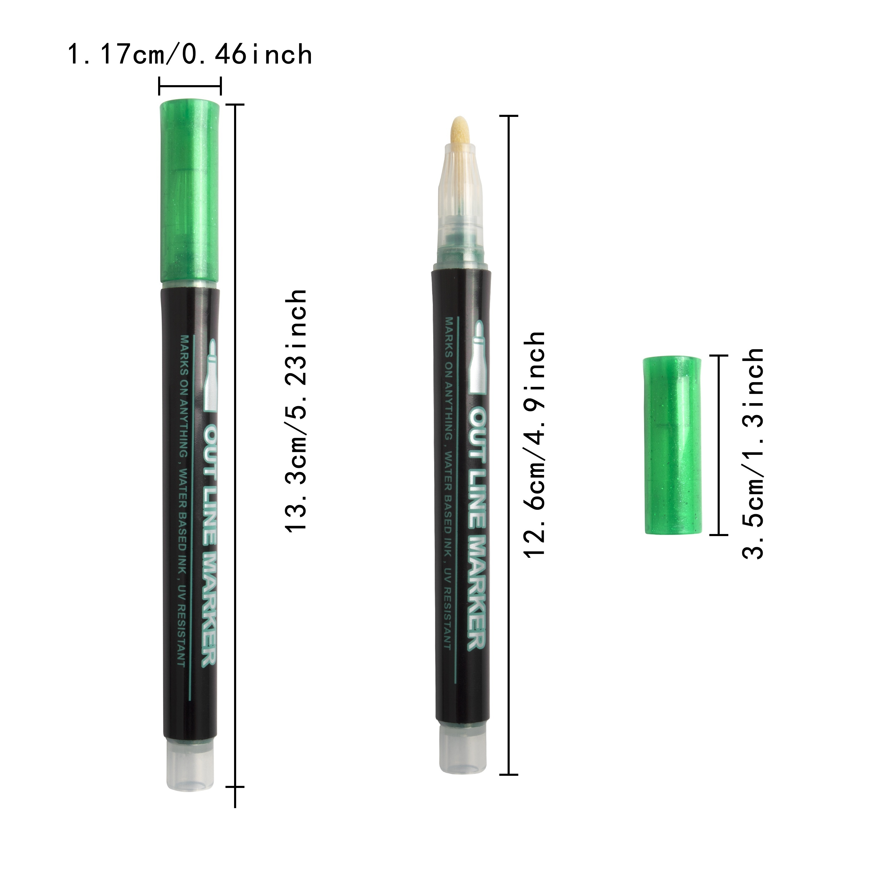 B# DOUBLE LINE Silver Outline Pens Set DIY Drawing Pens Assorted Colors for  Arti $23.87 - PicClick AU