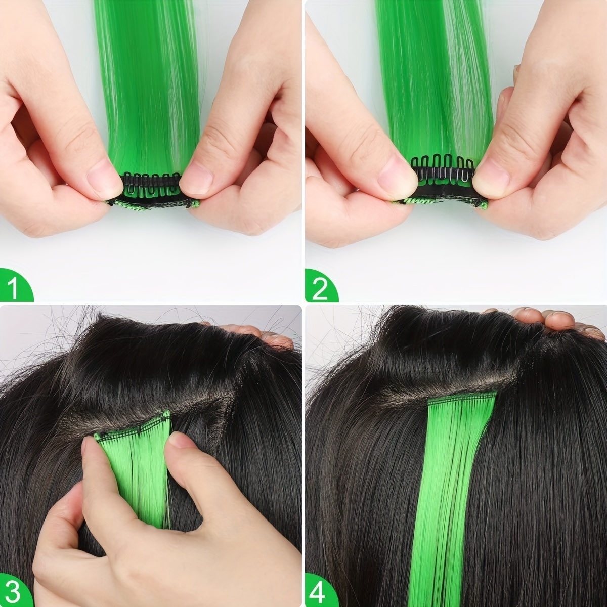 12 Pcs Y2K Hair Extension Clip In Hair Extensions 55 88 Cm