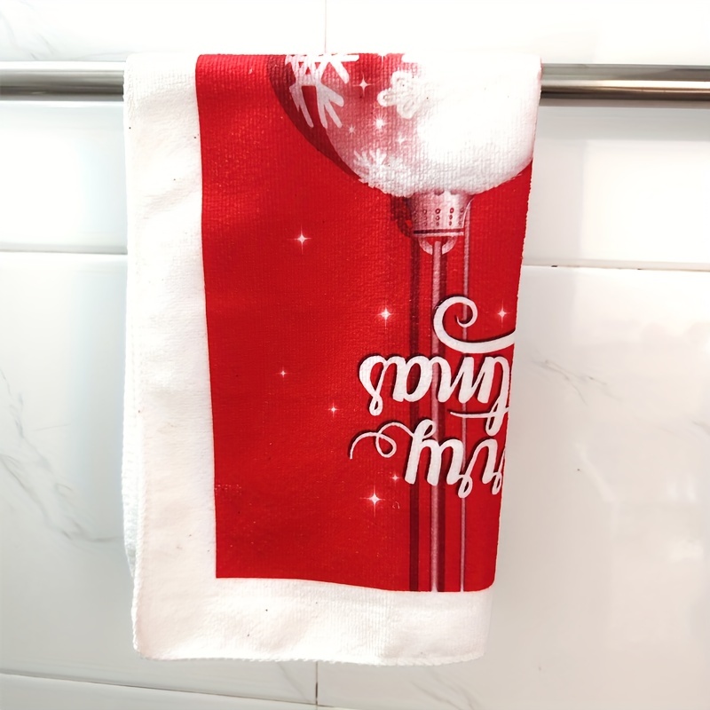 Christmas Hand Towel Scouring Pad Christmas Theme - Temu