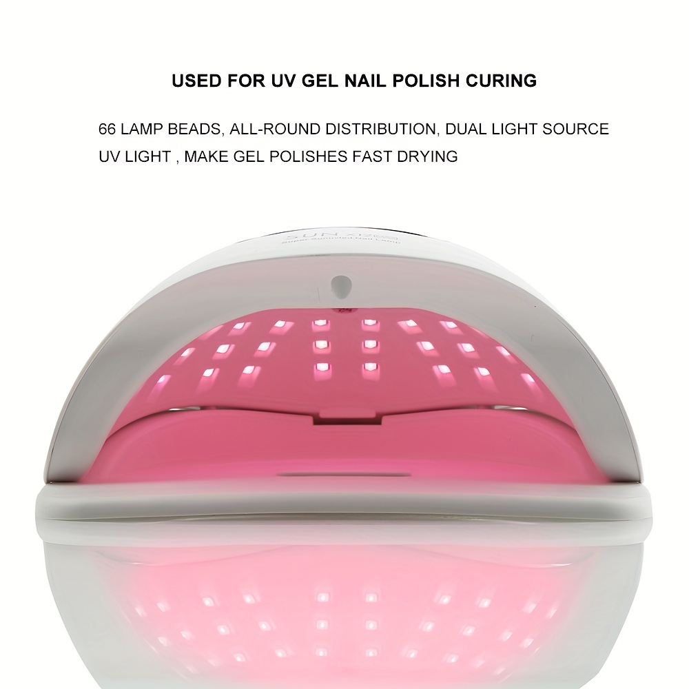 66 Lamp Beads Dual Light Source Nail Lamp For Hand Foot High - Temu