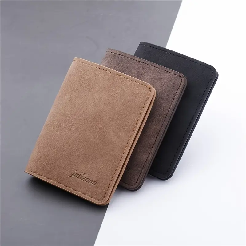 Simple Faux Leather Small Wallet Retro Style Small Wallet - Temu