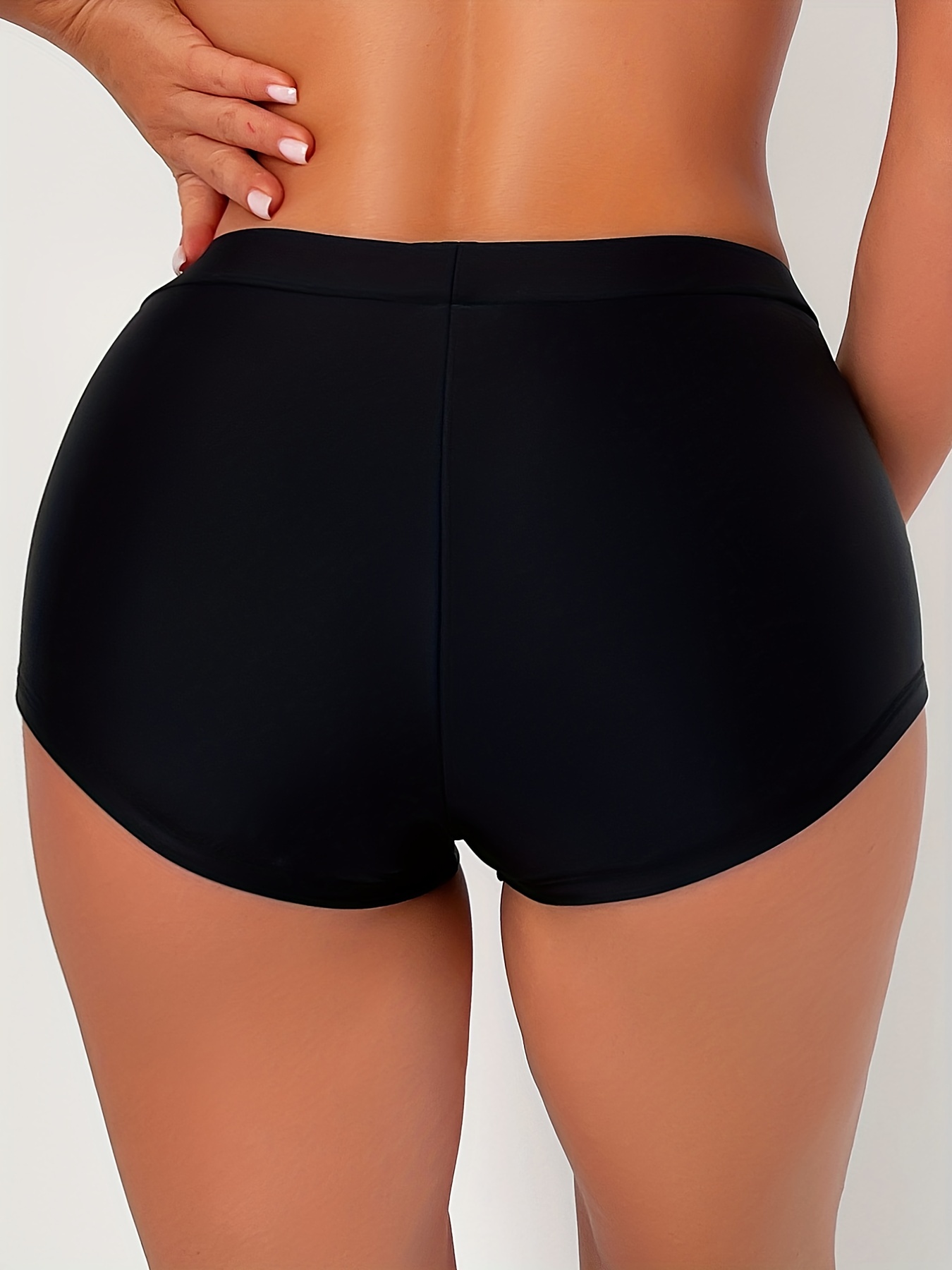 Black Low Rise Lycra Booty Short Girl Boxers…