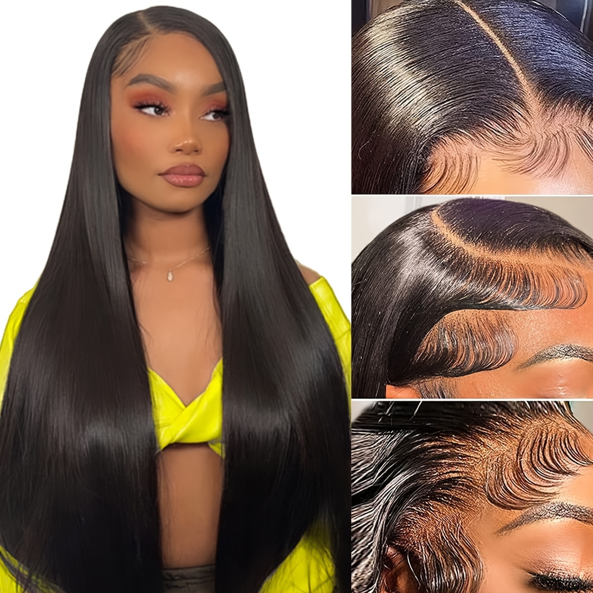 HD Lace Front Wigs Human Hair Pre Plucked 4x4 Straight Lace
