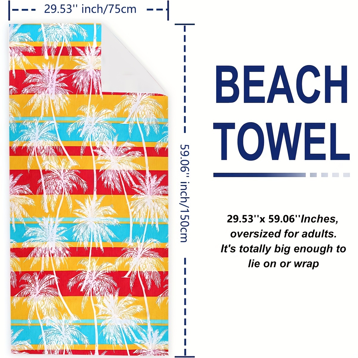 Extra Large Microfibre Beach Towels Print Shower Towels Summer