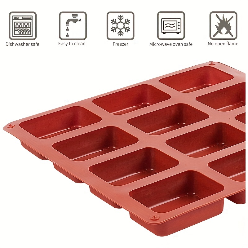 1pc, Mini Loaf Pan, 12.2''x8.3'', 9 Cavity Silicone Baking Mold For Mini  Loaf Cake And Bread, Meatloaf, Cornbread, Brownie, Muffin, Rectangle Soap