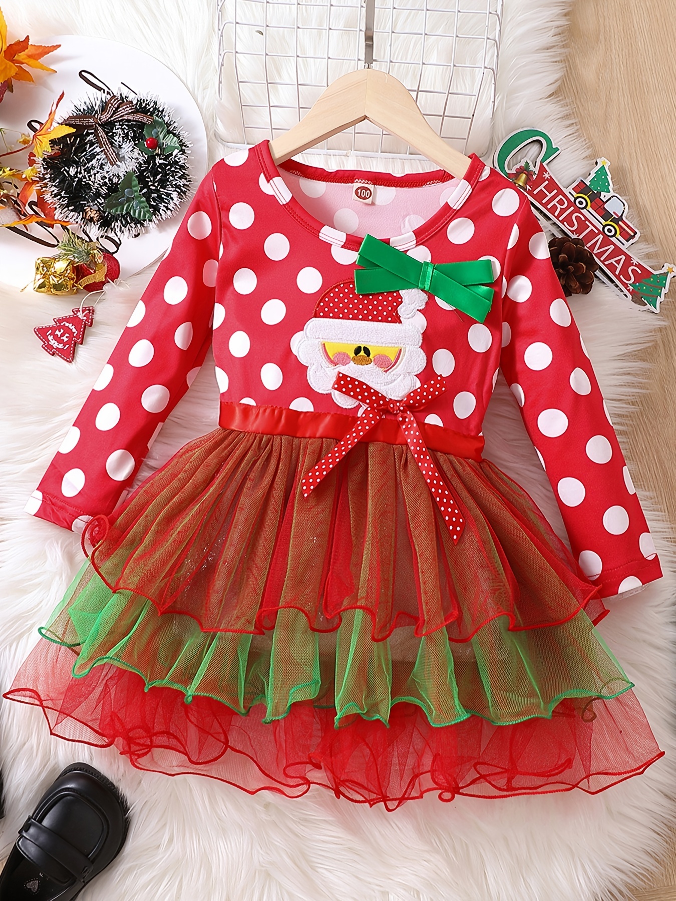 Girl Monogrammed Christmas Dress Girl Christmas Outfit 