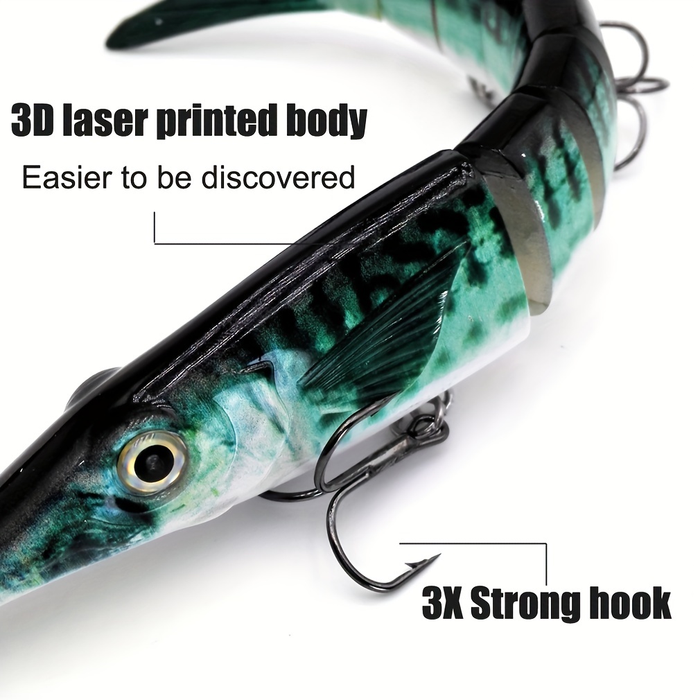 Realistic Multi-Jointed Fishing Lures with Treble Hook - Perfect for  Catching Big Fish