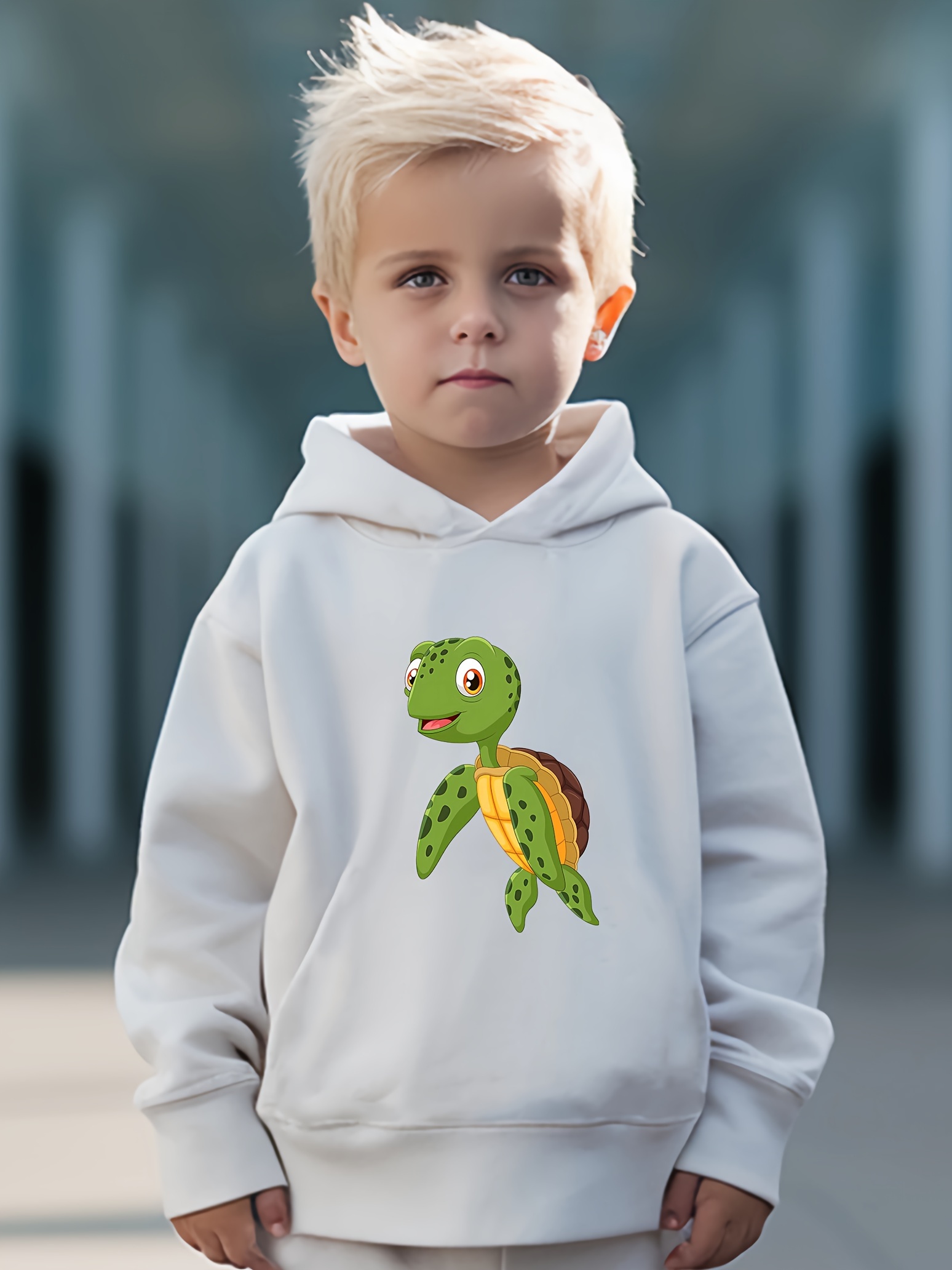 Cute Turtle Graphic Print Boy's Hoodie Outfits Casual - Temu Ireland