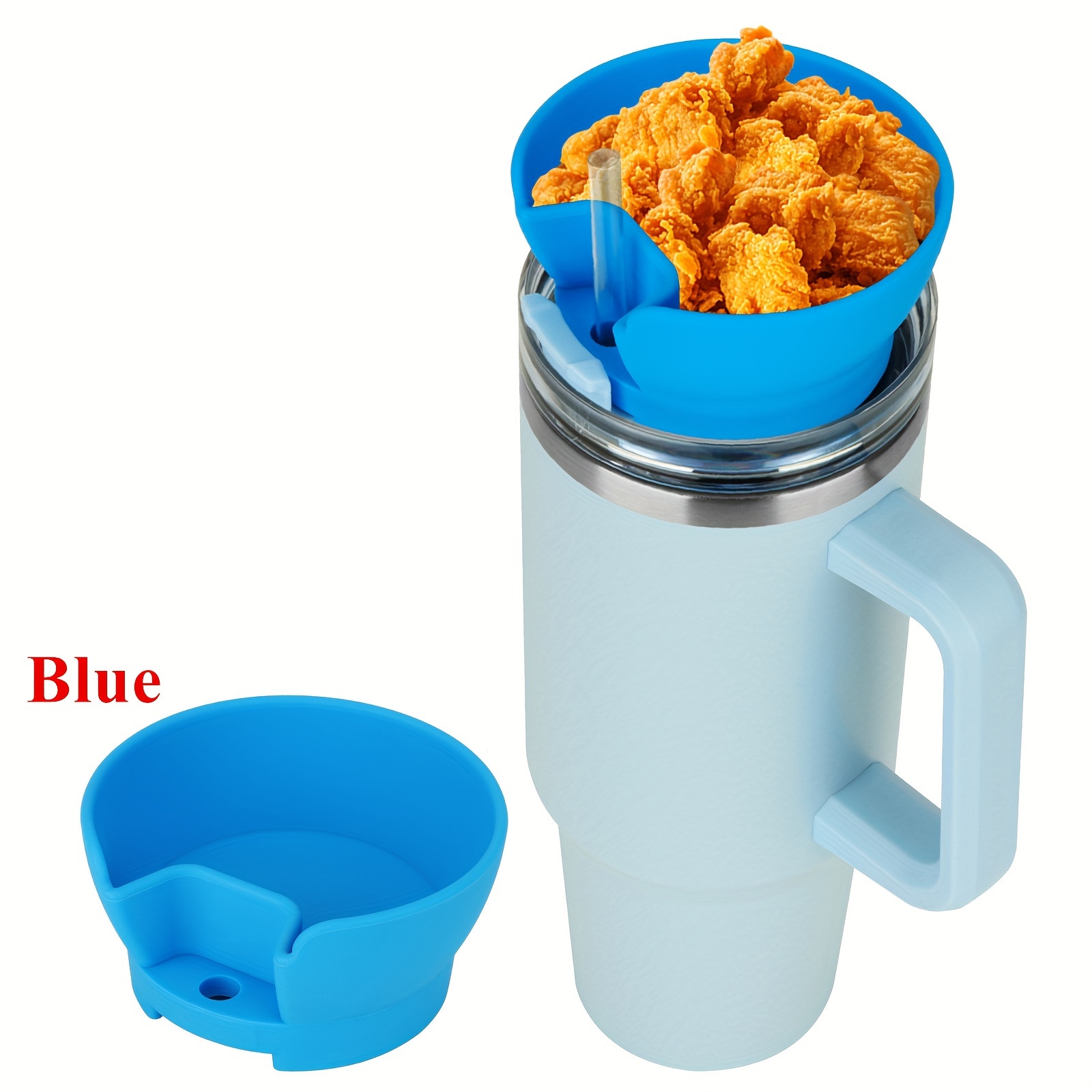 Silicone Snack Ring for Stanley Cup 40 oz with Handle, Snack Container for  Stanley Tumbler 40 oz, 4 Compartment Reusable Snack Platters for Stanley