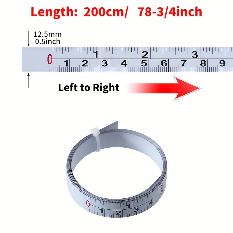 Self adhesive Tape Measure With Metric Imperial Scale Width - Temu