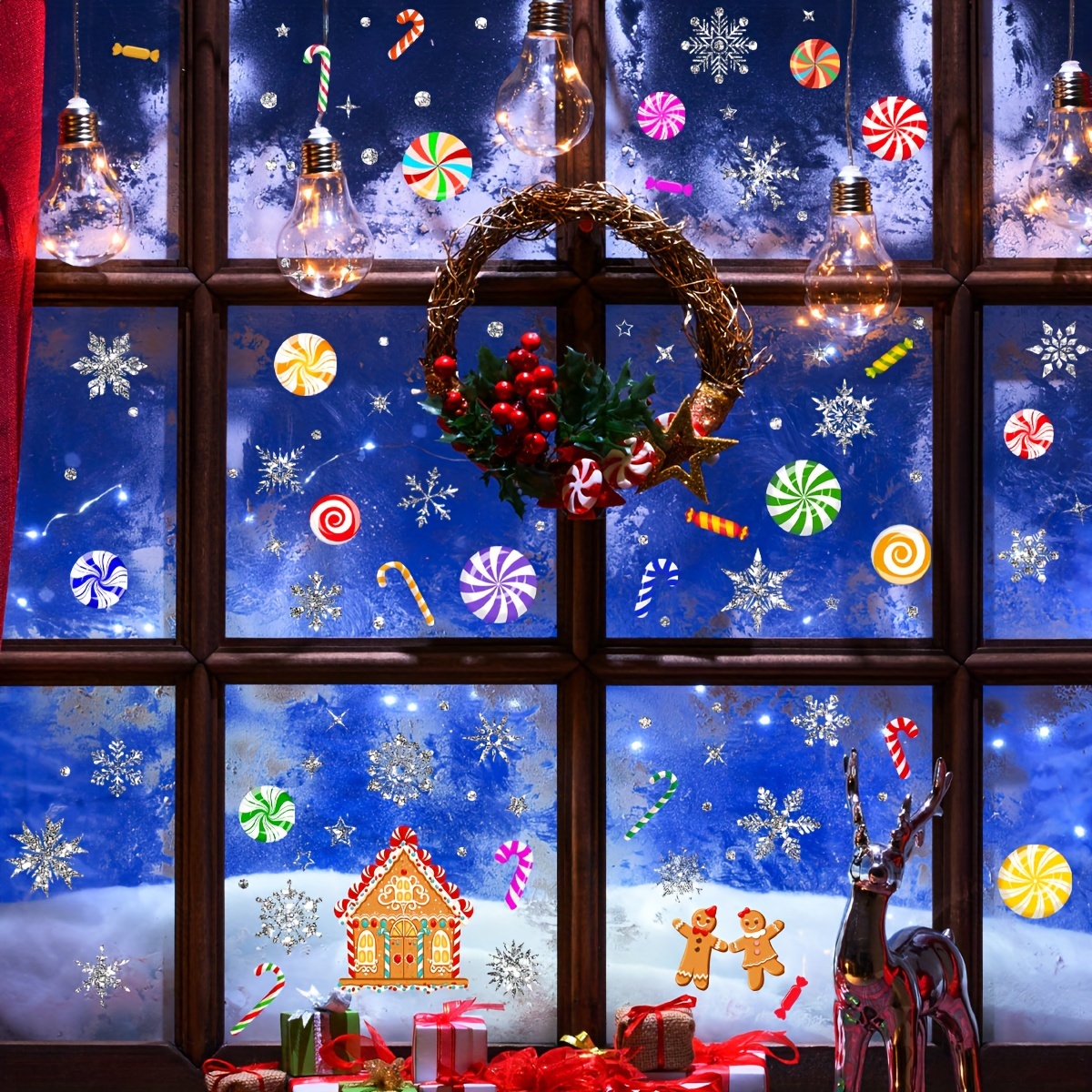 Christmas Snowflake Window Sticker Electrostatic Sticker Wall