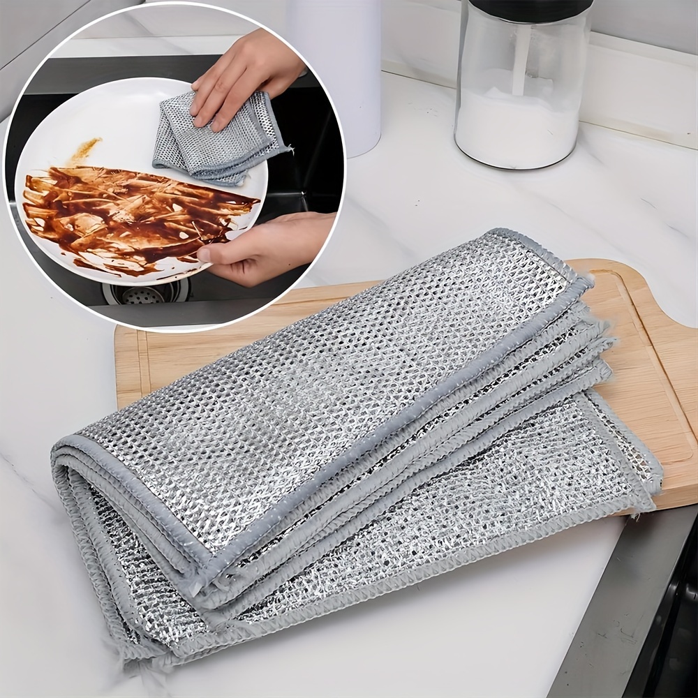 Mesh Dish Cloths Scrub Tough Stains, Without Scratching Cookware