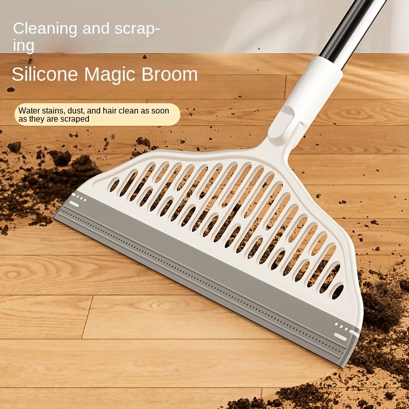 Multifunctional Replaceable Silicone Broom Magic: Rubber Pet Hair Broom -  Squeegee Broom for Floor - Magic Broom Sweeper - Rubber Brooms for Floor