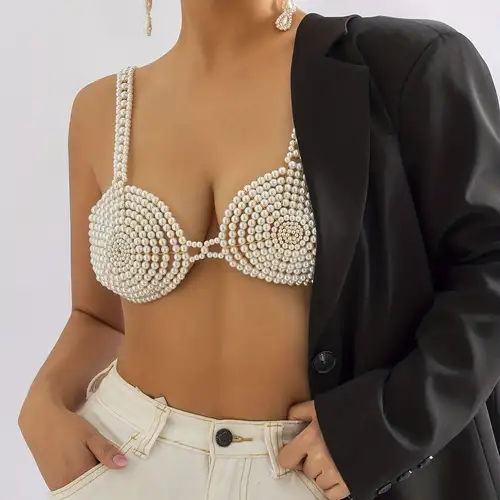 Sexy Tassel Diamond Chest Chain Bra Panties Sparkly Rhinestone Body Chain  Crystal Bikini Chest Jewelry Lingerie Woman Nightclub Clothing (Gold Color)  : : Clothing, Shoes & Accessories