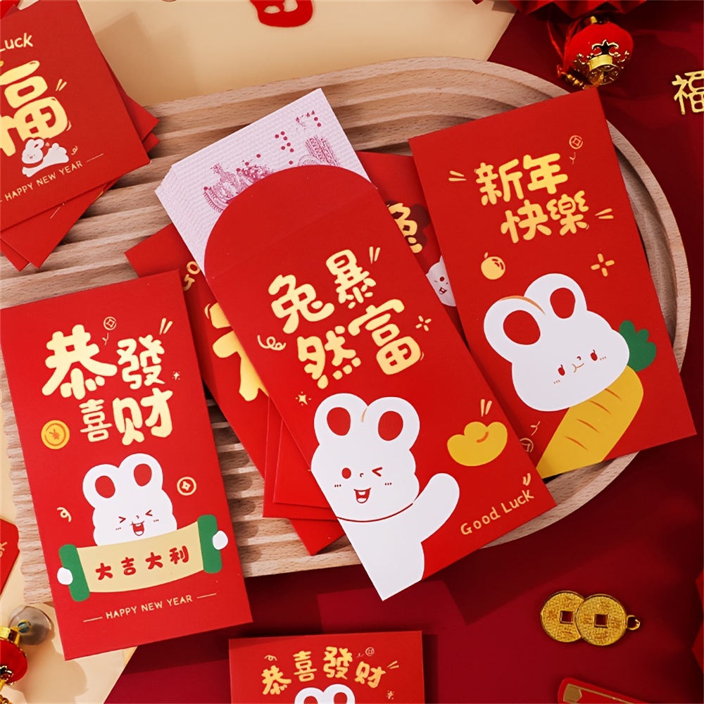 Chinese Red Packets, Red Envelopes, Chinese New Year Decor, Year Of The  Rabbit, Lucky Money, Hong Bao, Happy Lunar New Year, Chinese Lunar New Year  Supplies - Temu