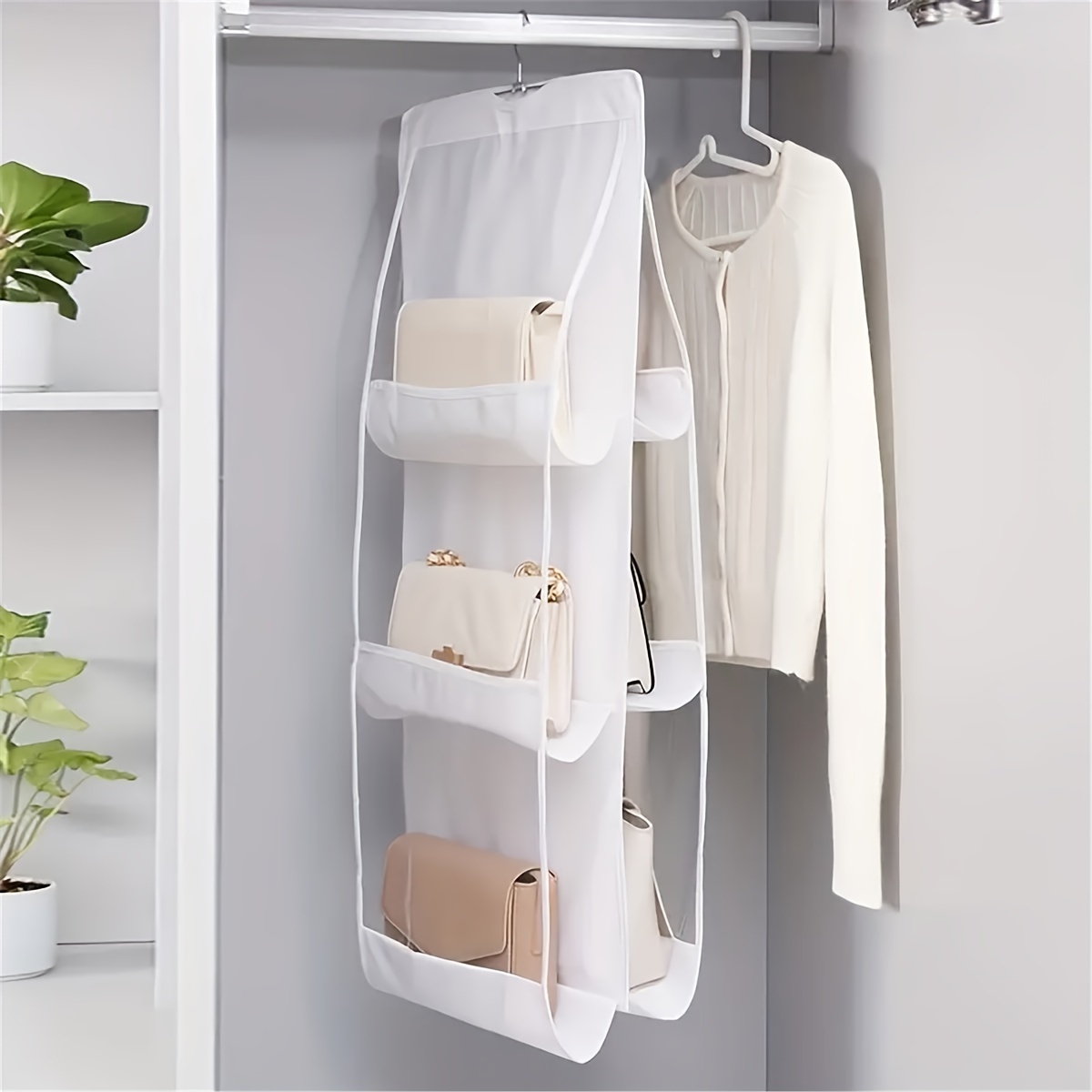 Maximize Your Closet Space With This 8 Pocket Hanging Purse - Temu