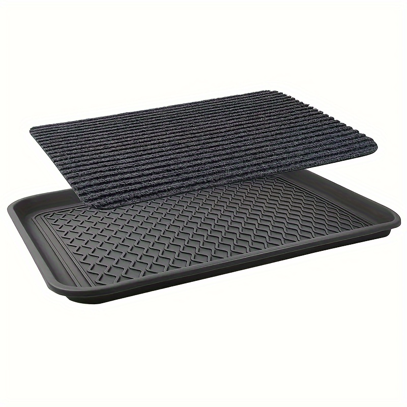 Shoe Tray With Mat For Entryway Pet Food Bowl Storage Tray - Temu