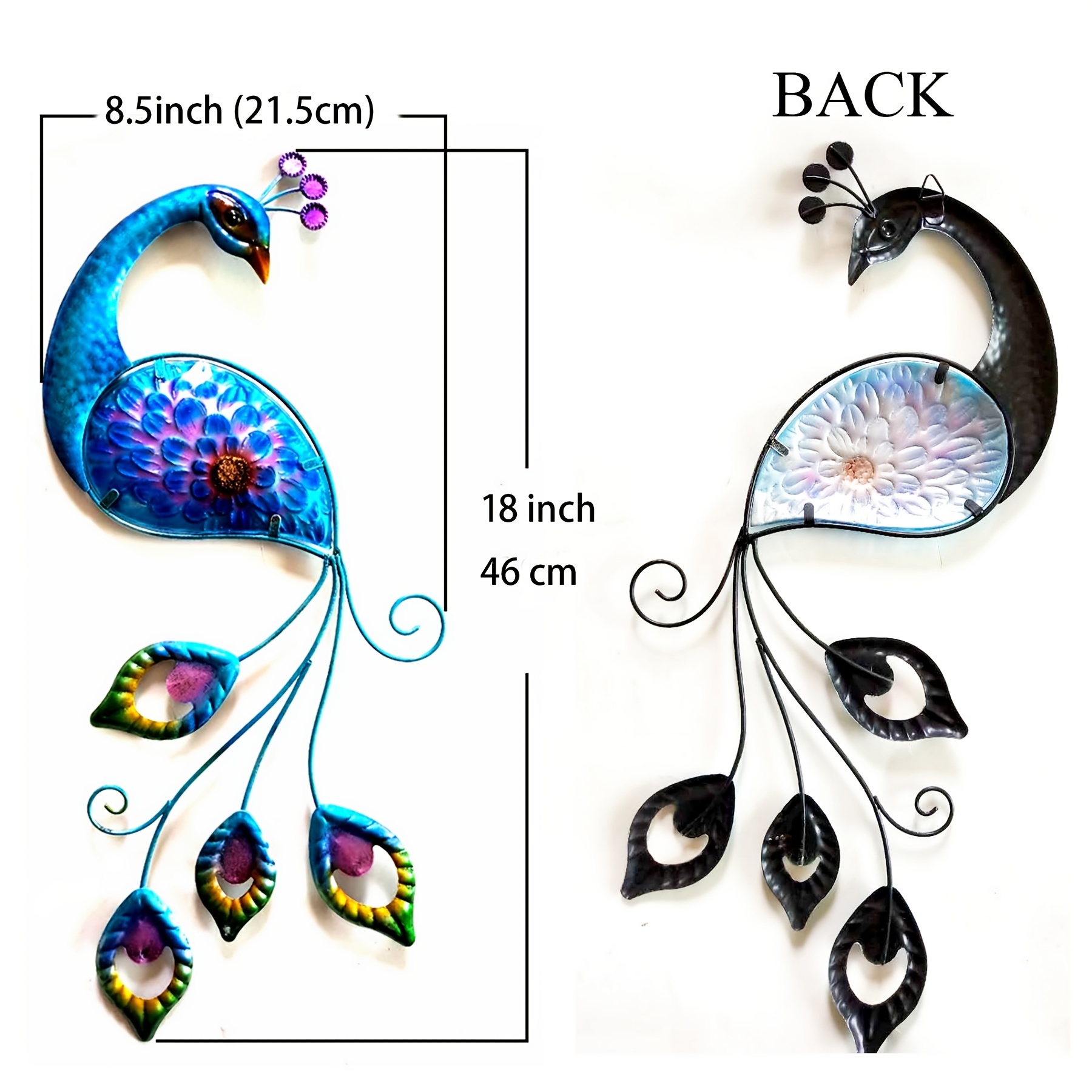 Gaura Art & Crafts Iron Painted Decorative Peacock Wall Decor 6 Hooks Home  Decor Office Hotel Room Wall Decor Items Gifts Items Key Stand : :  Home & Kitchen