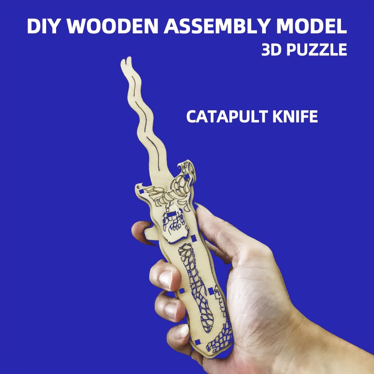 Wooden 3d Puzzle Butterfly Knife Folding Knife 3d Three Dimensional Model  Toy Boy Puzzle Assembly Cs Military Props - Arts, Crafts & Sewing - Temu  United Arab Emirates