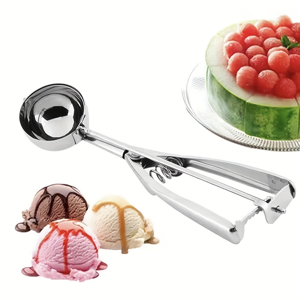  Ice Cream Scoop, 3Pcs Cookie Scoop Set, Stainless