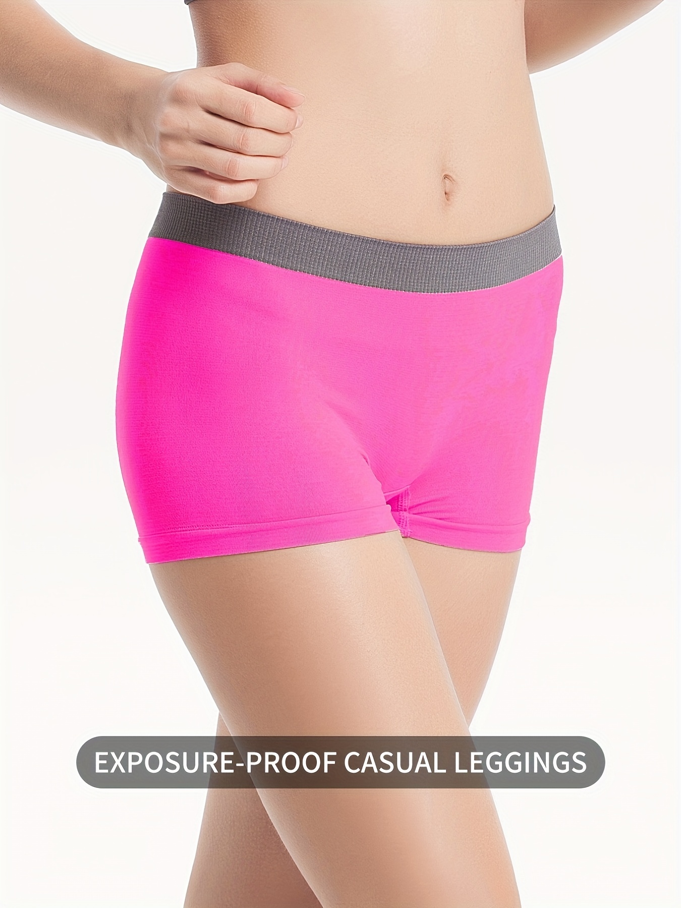 Colorblock Boyshort Panties Soft Comfortable - Temu Canada